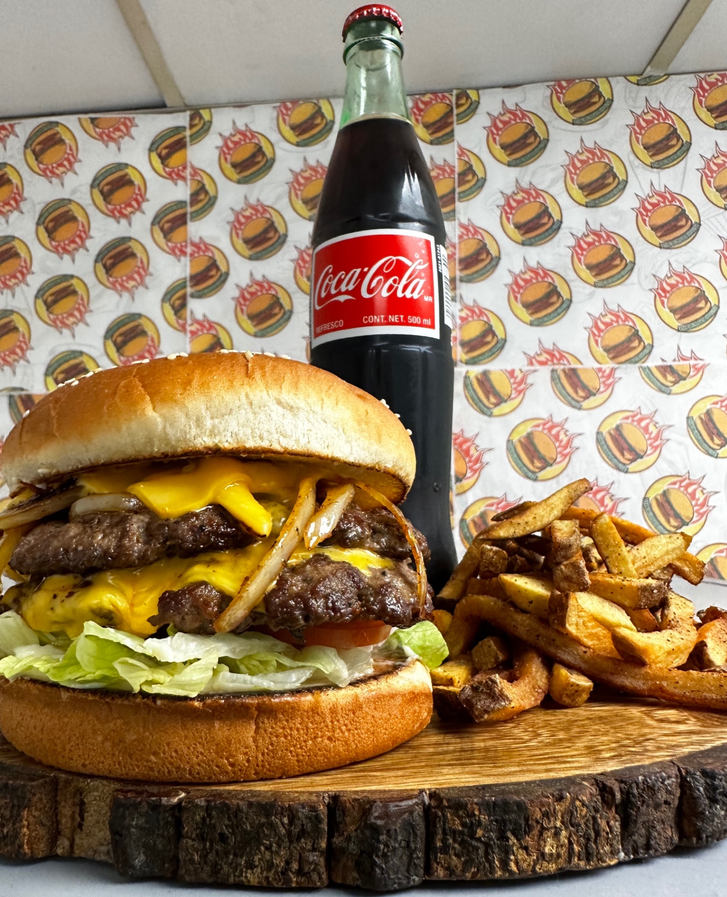 Smash double cheeseburger